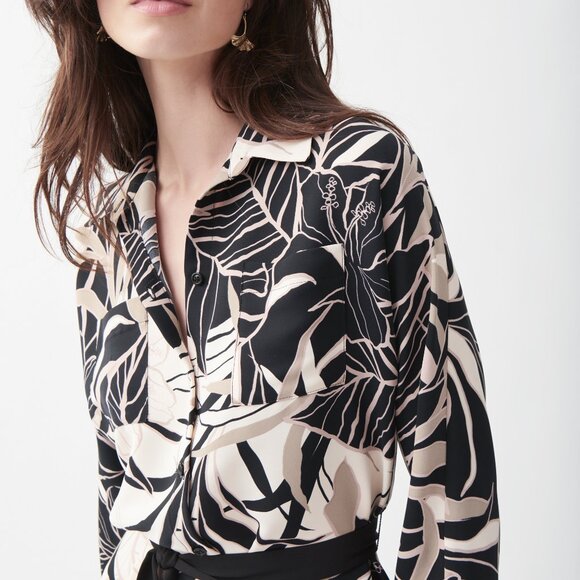 Joseph Ribkoff NWT Beige Floral Dress - Picture 2 of 5